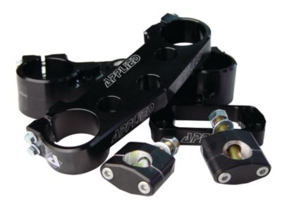 APPLIED FACTORY CLAMP SET RUBBER MOUNTED BAR MOUNTS 24mm OFFSET BLACK