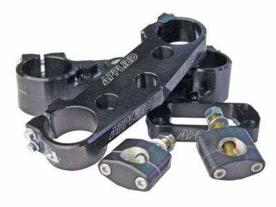 APPLIED FACTORY CLAMP SET, RUBBER MOUNTED BAR MOUNTS, BLACK