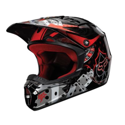 2011 FOX V1 HELMET - DOUBLE DOWN