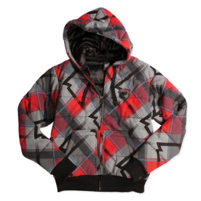 2009 FOX F PLAID ZIP HOODY