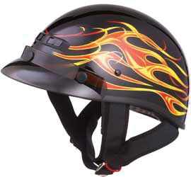 GMAX GM35 1/2 DRESSED FLAME HELMET