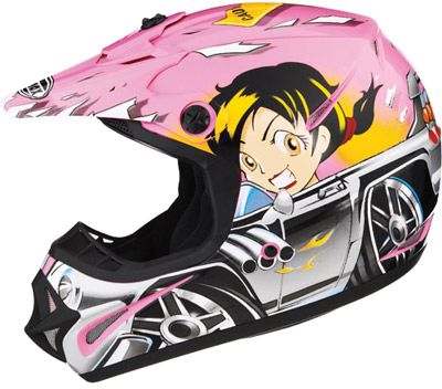 GMAX GIRL'S GM46Y-1 HELMET - HOT ROD