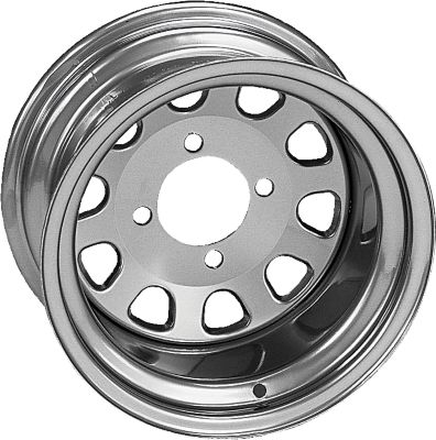 ITP DELTA STEEL FRONT WHEEL - 12X7 SILVER