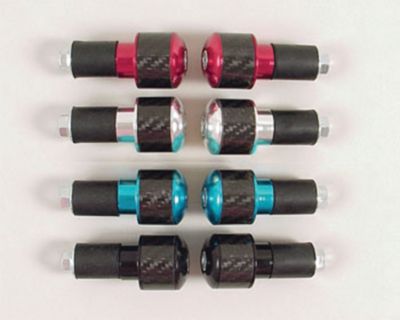 LOCKHART PHILLIPS RACING CARBON INLAY BAR END W/RUBBER MOUNT