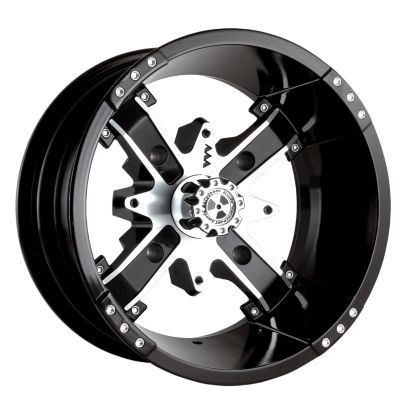 MOTOSPORT ALLOYS NUKE FRONT WHEEL - 12X7 BLACK