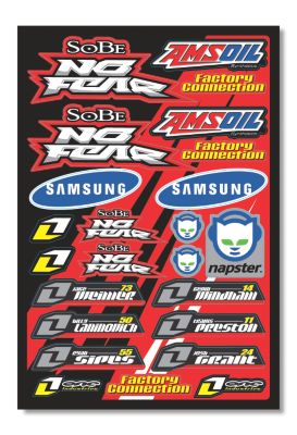  ONE INDUSTRIES FACTORY CONNECTION 09 DECAL SHEET