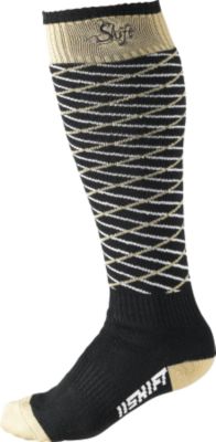 2008 SHIFT WOMENS MOTO SOCKS BLACK/GOLD