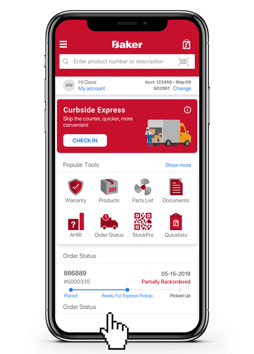 curbside express now available in the baker mobile app