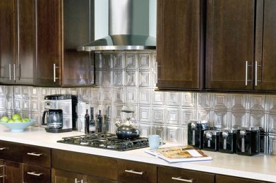 Metallaire Small Panels Backsplash Stainless Steel