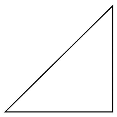 Triángulo recto - derecha