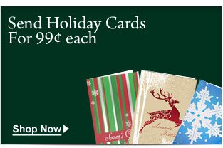 send holiday cards for 99 cents