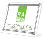 31300H: Acrylic Desktop Sign - Full Page Horizontal