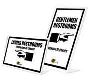 31301MA: Acrylic Desktop Sign - Half Page