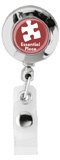 40005: Themed Badge Reel - Chrome - Essential Piece w/Words