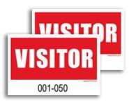 40030MA: Parking Window Cling - Visitor - Red