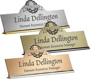 41028MA: Deluxe Office Signage - Scalloped Desktop Display
