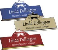 41034MA: Deluxe Office Signage - Star Plate Desktop Display