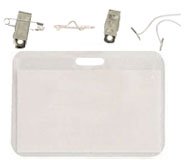 41165MA: Clear Vinyl Badge Holder - Horizontal Credit Card