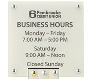 43512MA: ClearLook Office Signs - 8.5 x 8.5 Wall