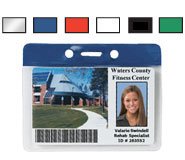 43877MA: Colored Bar Badge Holders - Horizontal Event Badge