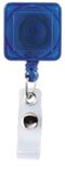 44020BL: Badge Reel - Square - Translucent Blue