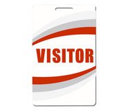 44029: PVC Plastic Card - Preprinted - Visitor - Red