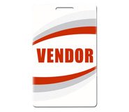 44030: PVC Plastic Card - Preprinted - Vendor - Red