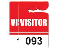 46101RDMA: Visitor Parking Hang Tags - Red