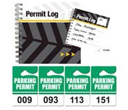46513: Parking Permit Bundle - Green Parking Permit Hang Tags