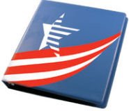 46656: Themed 3-Ring Binders - Flag Star