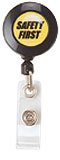 46714: Themed Badge Reel - Safety First Yellow