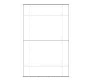 46752WT: Badge Stock - Blank White - Visitor Express 4 x 3 - 2 Sided
