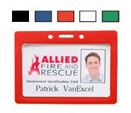 47027MA: Colored Frame Badge Holders - Horizontal - Credit Card