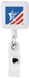 47511: Badge Reel - Square - Flag Star