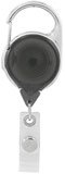 47572BK: Badge Reel - Carabiner - Black