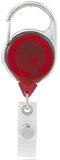 47572RD: Badge Reel - Carabiner - Red