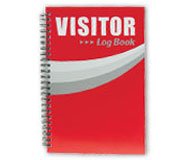 47590: Mini System - Visitor Sign-In Log Book - Red