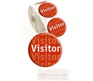77255MA: Buttons, Magnets & Stickers - Visitor - Red