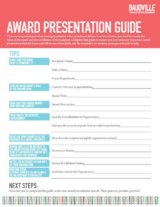 Award Presentation Guide