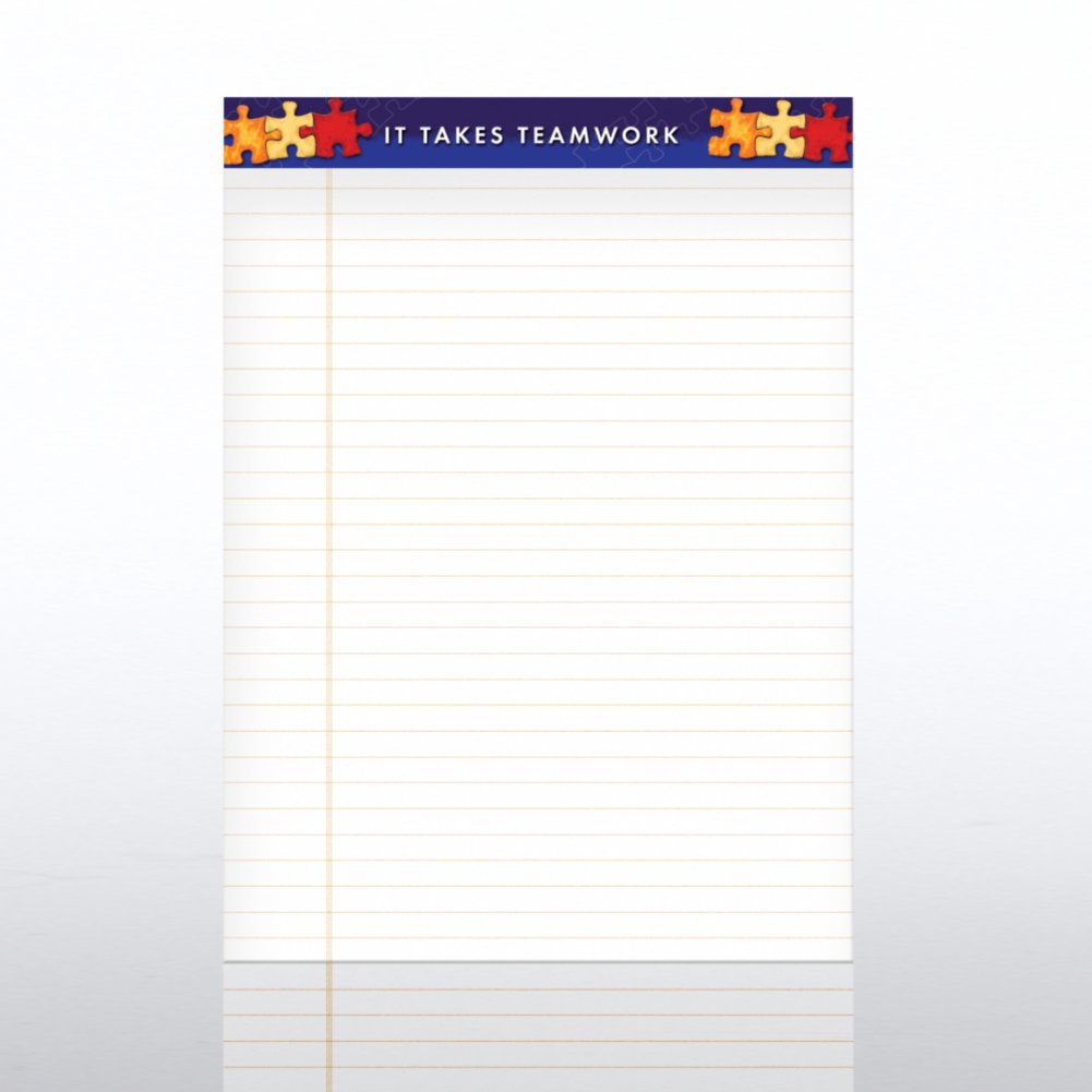 Full-Size Notepads - It Takes Teamwork
