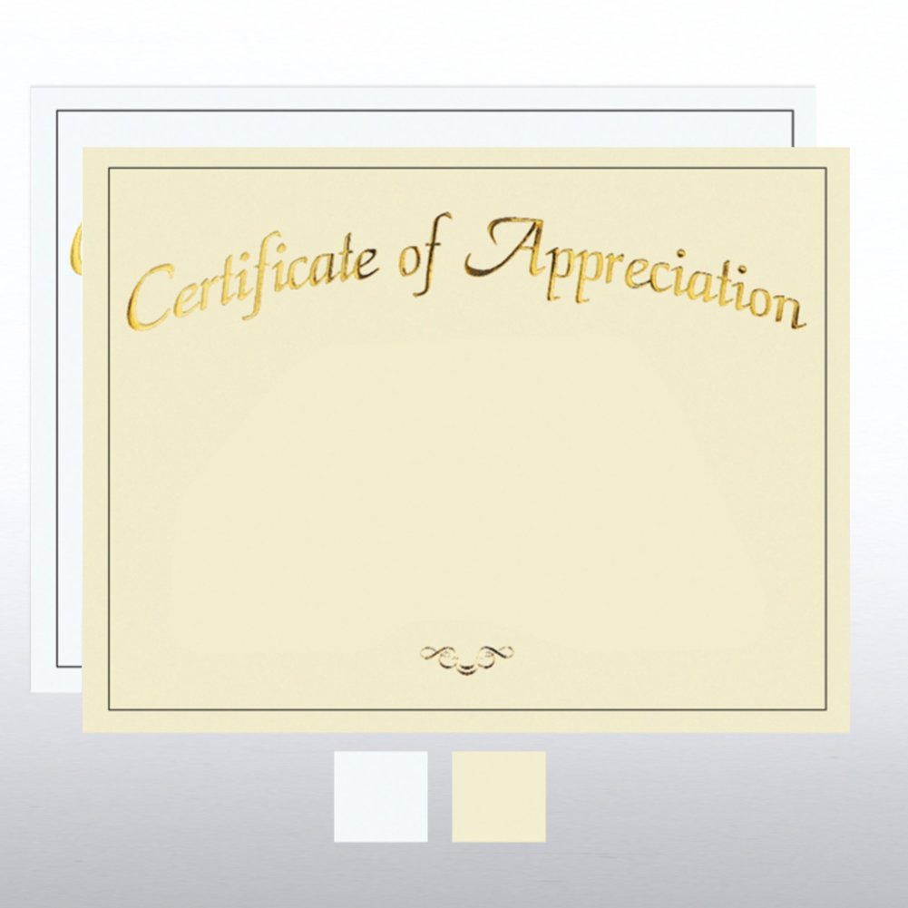 Foil Certificate Paper - Certificate of Appreciation