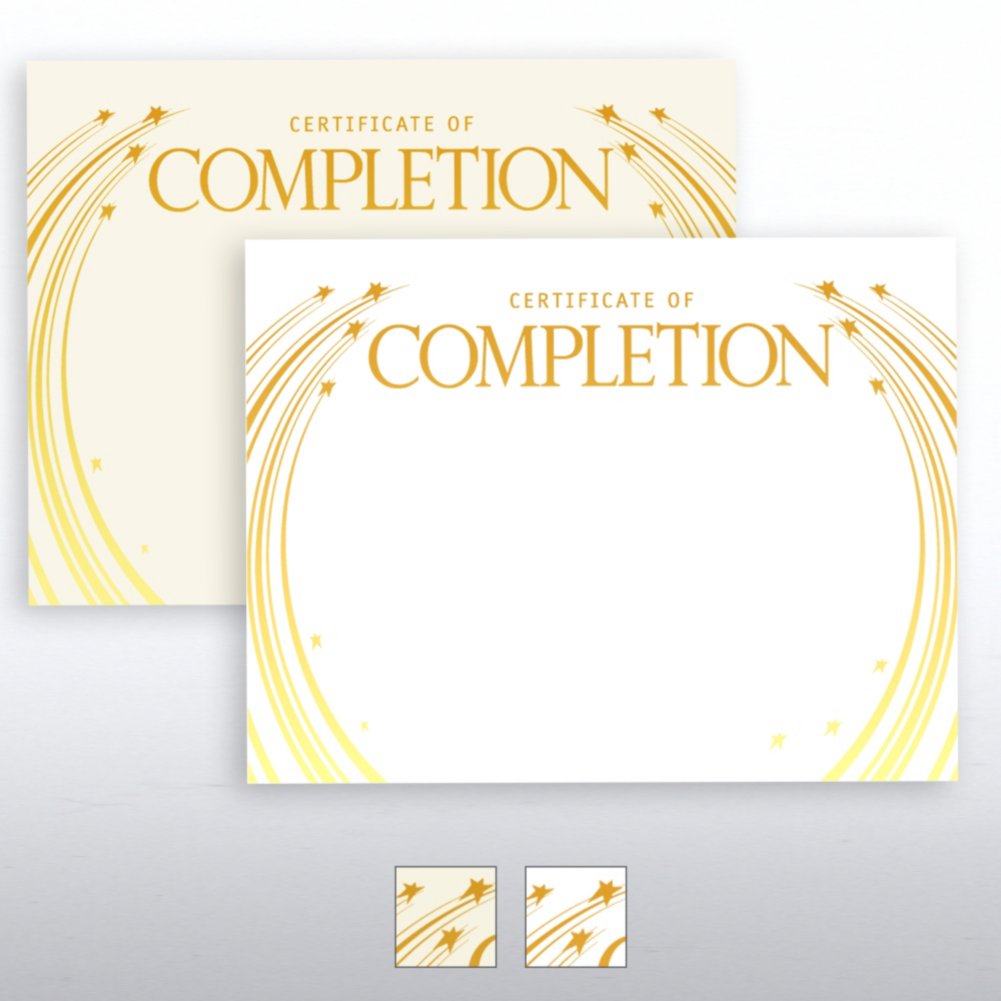 Foil-Stamped Certificate Paper - Completion