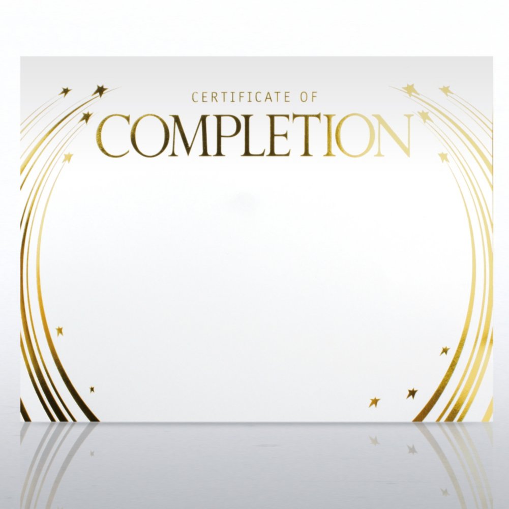 Foil-Stamped Certificate Paper - Completion - White