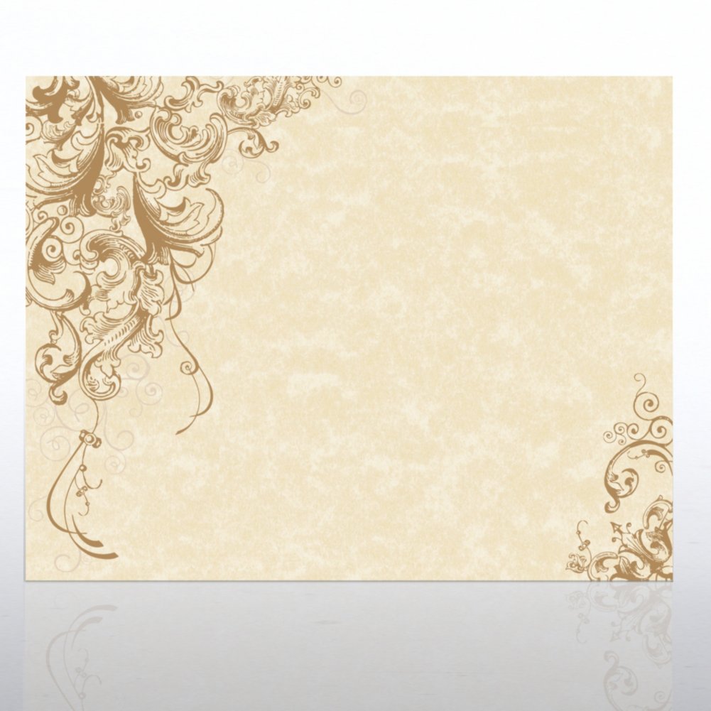 Certificate Paper - Splendor - Antique Gold on Parchment