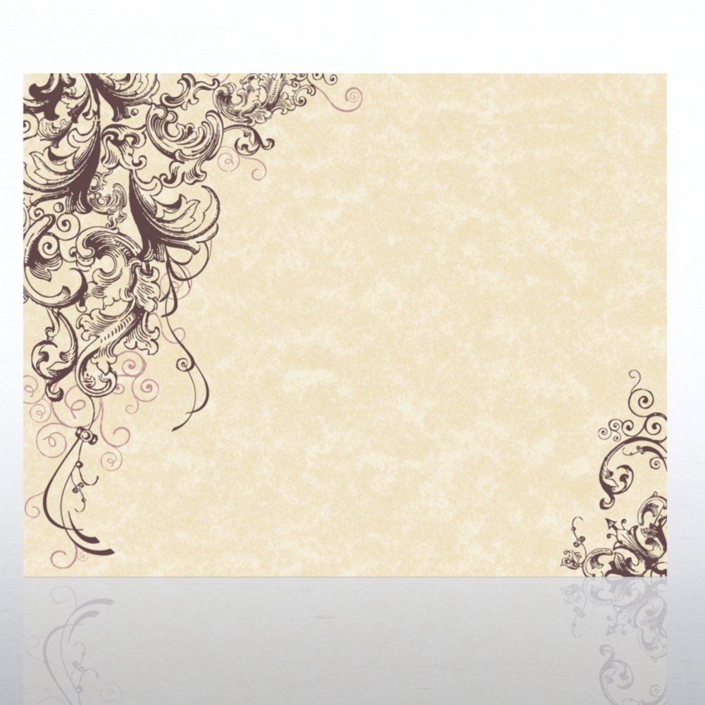 Certificate Paper - Splendor - Burnt Auburn on Parchment