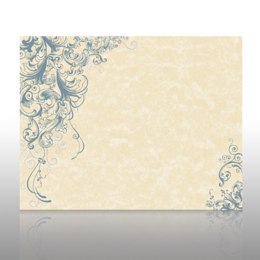 Certificate Paper - Splendor - Legacy Blue on Parchment