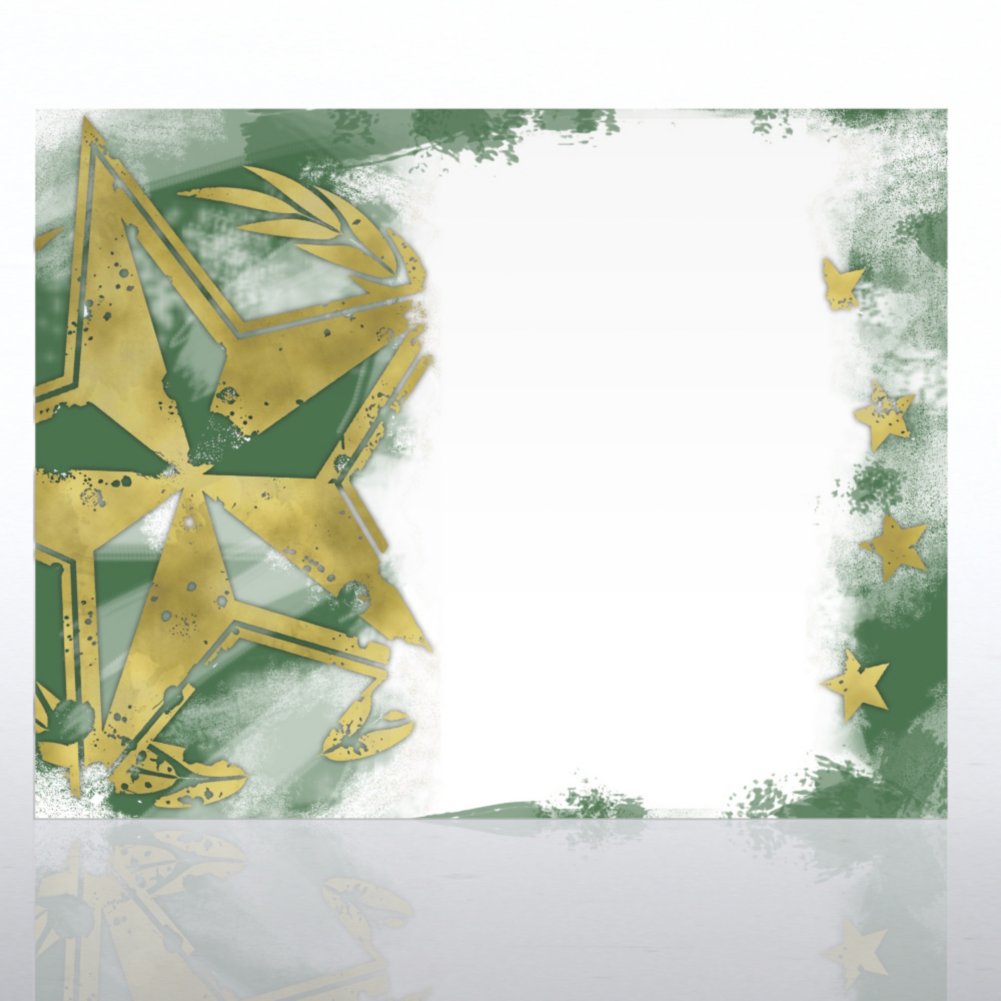 Certificate Paper - Legendary - Forest Moss - Gold Foil