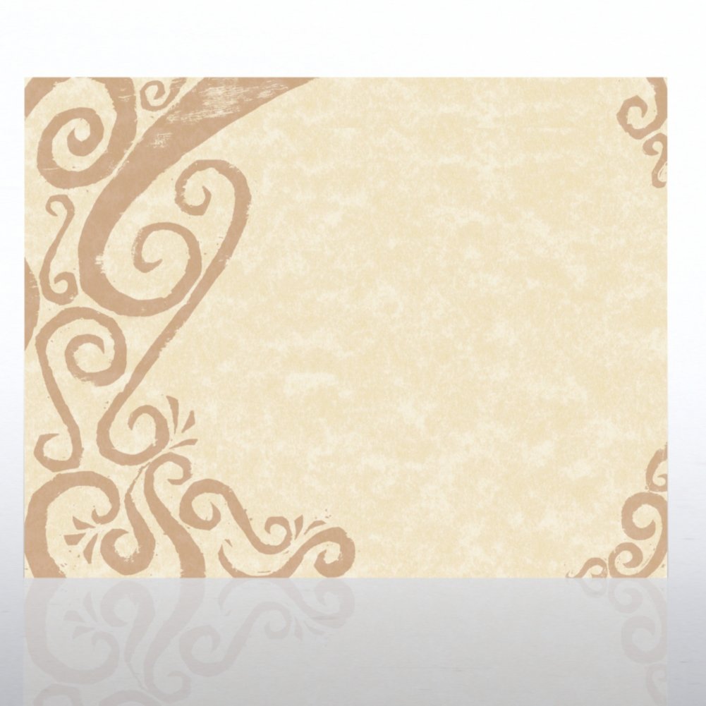 Certificate Paper - Artisan - Warm Taupe on Parchment