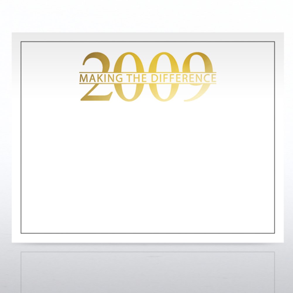 Foil Certificate Paper - 2009 - White