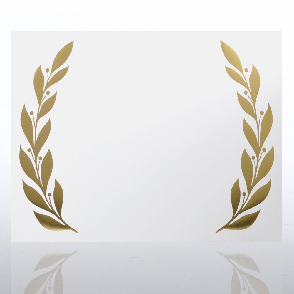 Foil Certificate Paper - Majestic Laurel - White